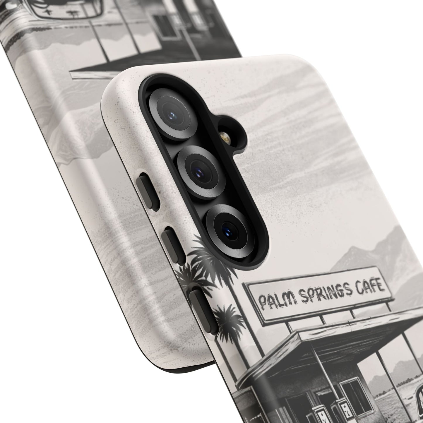 Vintage Palm Springs Cafe Phone Case – Retro Convertible Roadtrip Design