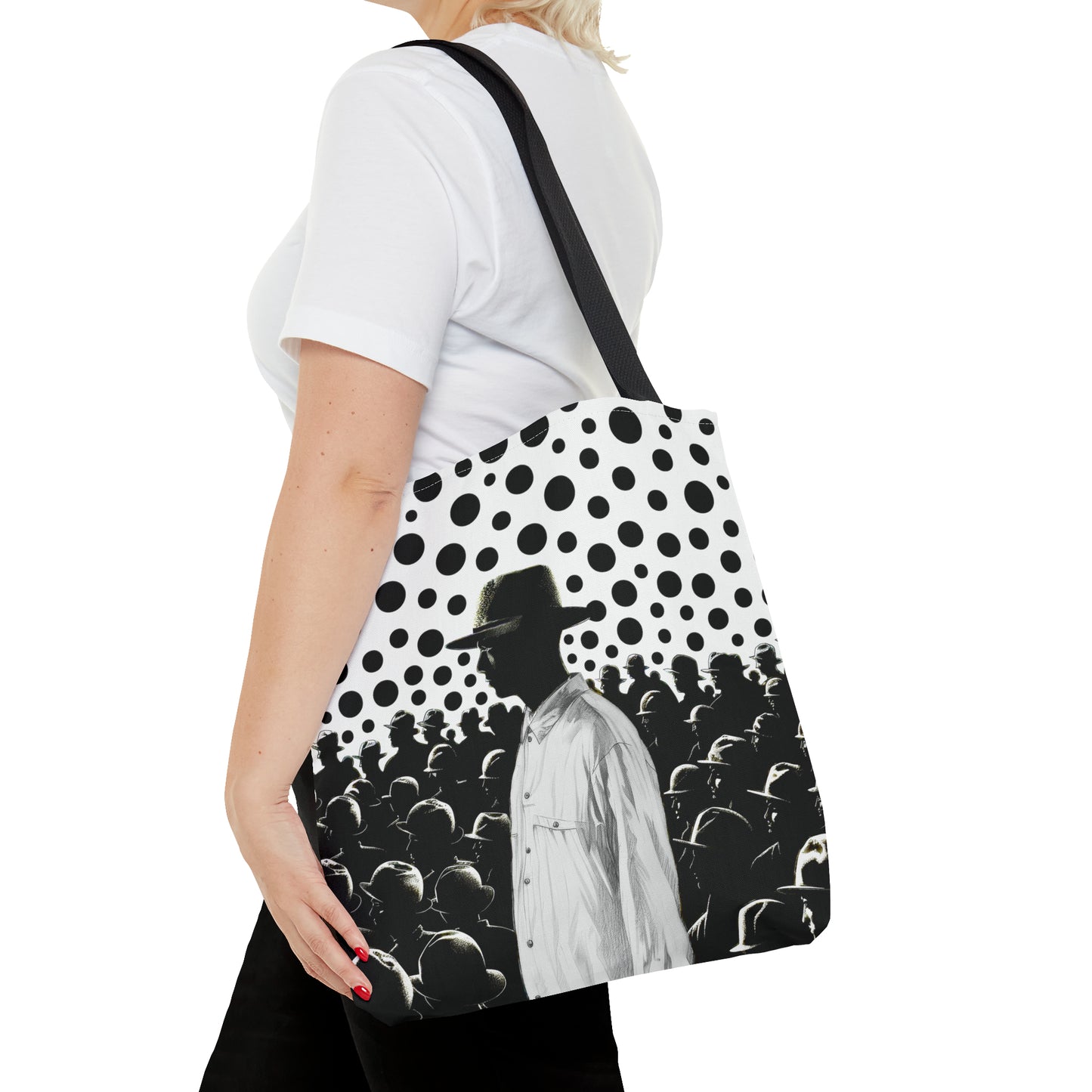 Stand up stand out black & white print Tote Bag in 3 sizes