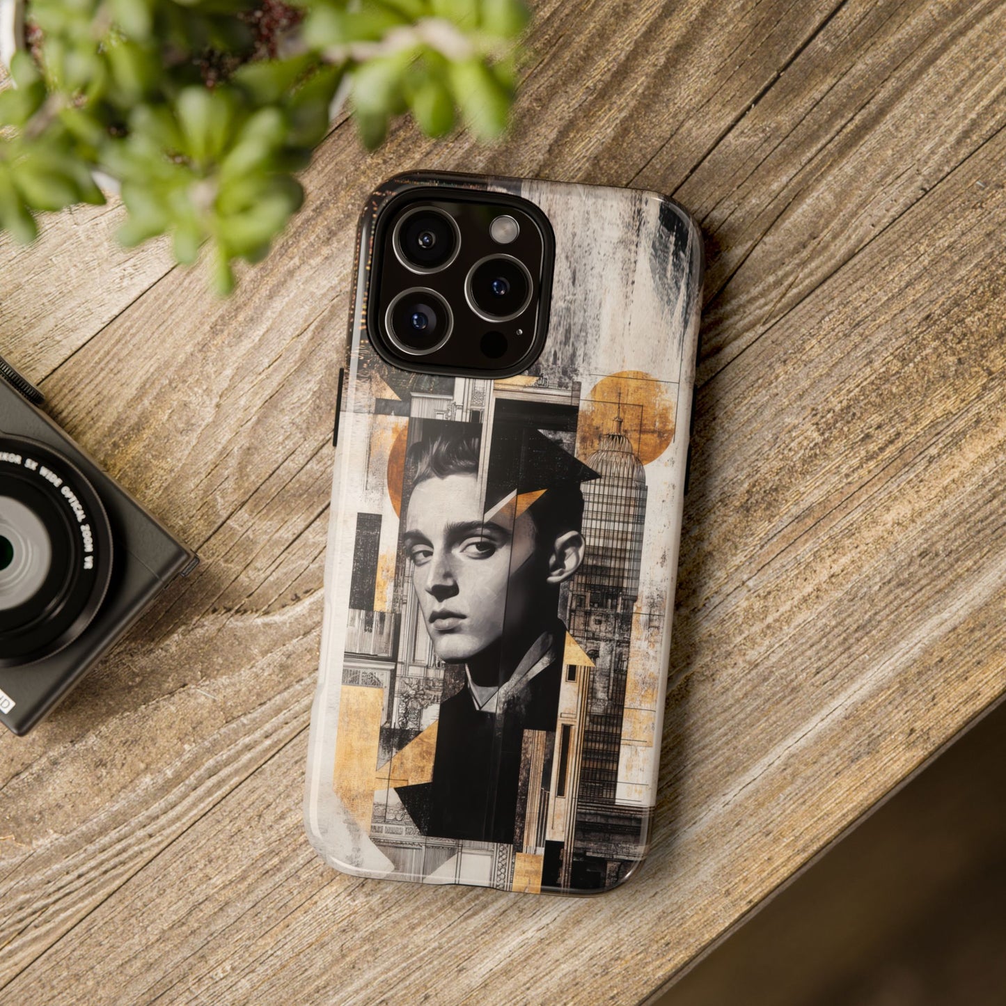 Artistic Tough Phone Case - Abstract Design with Urban Vibes