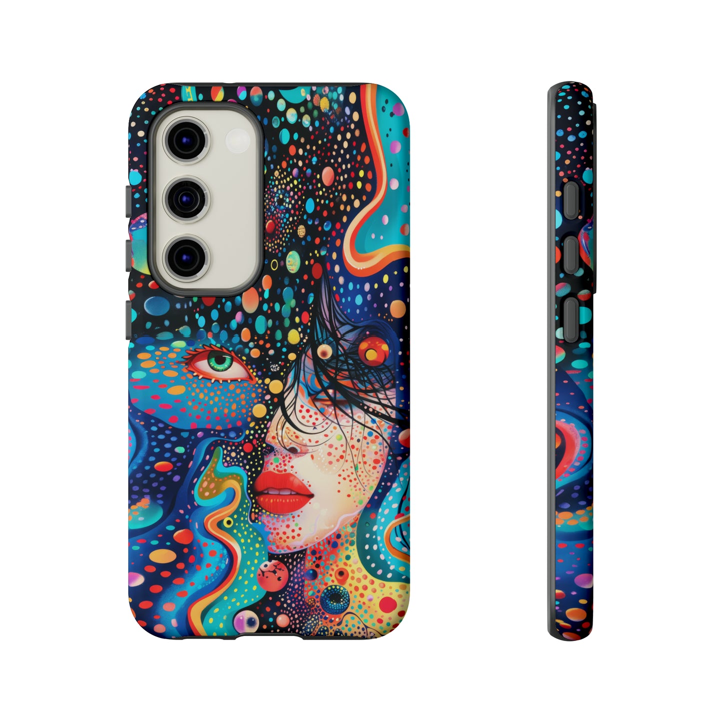 Phone Case, dream in color, Artistic design, Tough Case, Colorful whimsical flower design, iPhone 15, 14, 13, 12, 11, Samsung, Pixel
