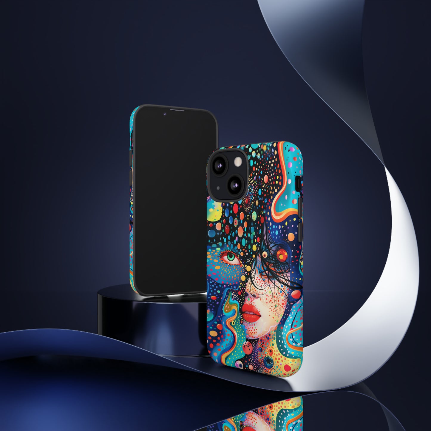 Phone Case, dream in color, Artistic design, Tough Case, Colorful whimsical flower design, iPhone 15, 14, 13, 12, 11, Samsung, Pixel