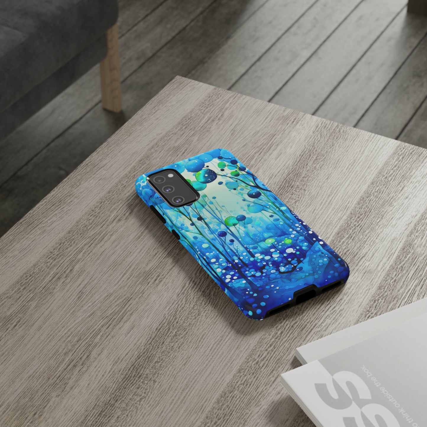 Blue fantasy forest Tough Cases