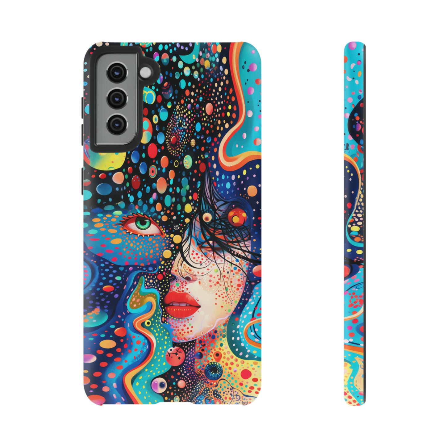 Phone Case, dream in color, Artistic design, Tough Case, Colorful whimsical flower design, iPhone 15, 14, 13, 12, 11, Samsung, Pixel