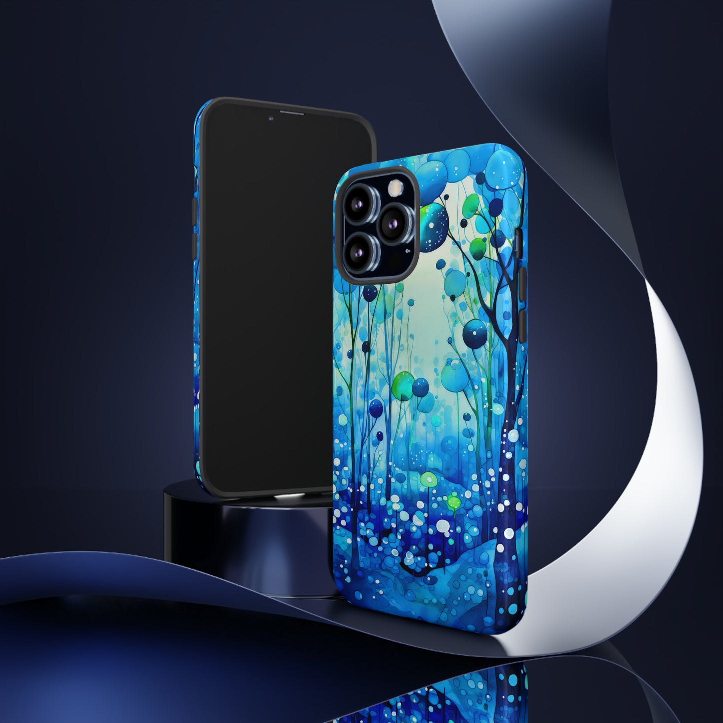 Blue fantasy forest Tough Cases