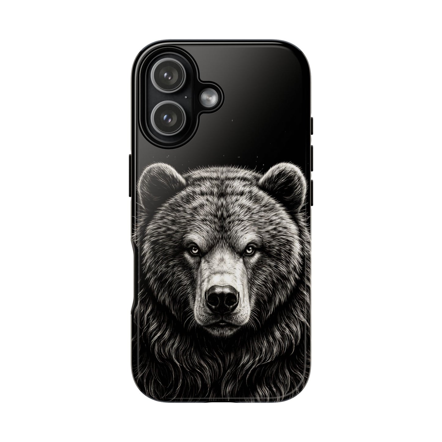 Sketch of a Bear Face Tough Phone Case – Rugged Wild Bear Phone Cover