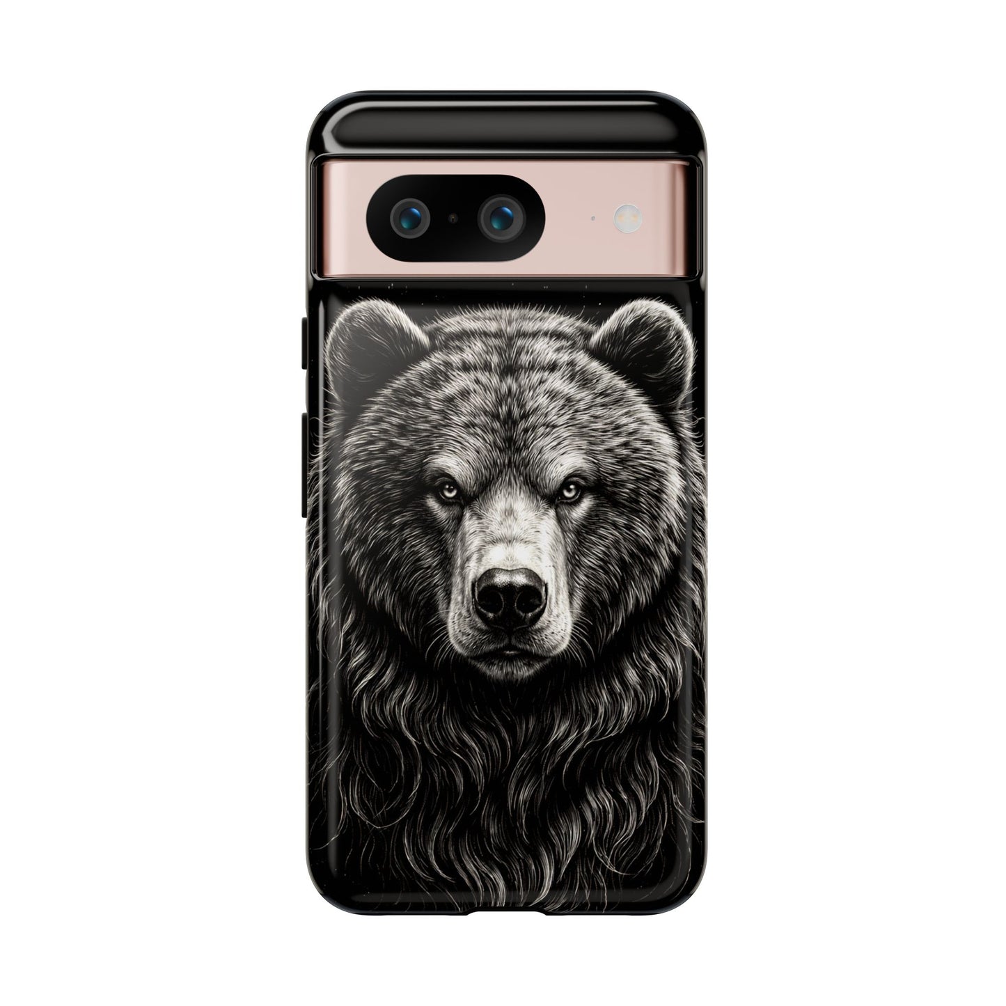 Sketch of a Bear Face Tough Phone Case – Rugged Wild Bear Phone Cover