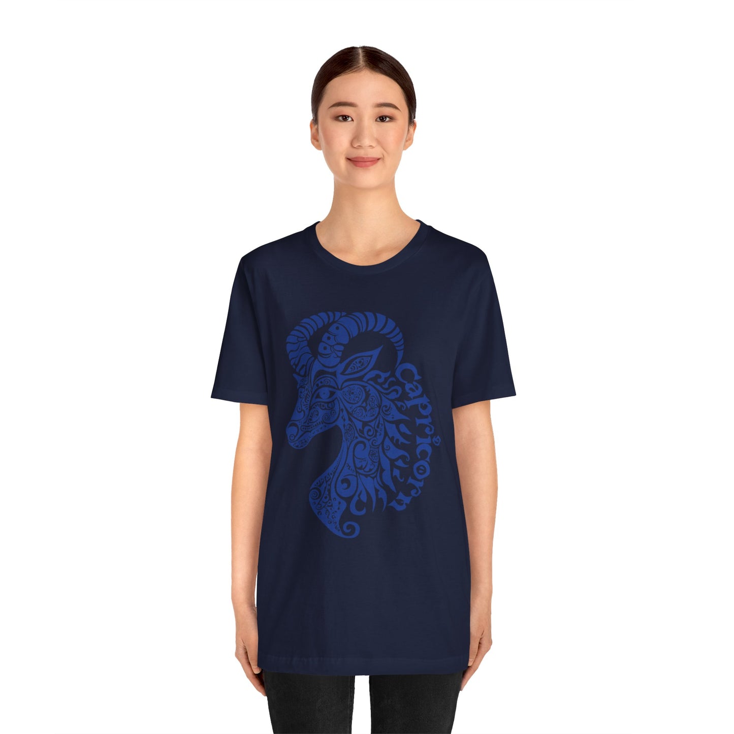 Capricorn blue graphic Unisex Jersey Short Sleeve Tee