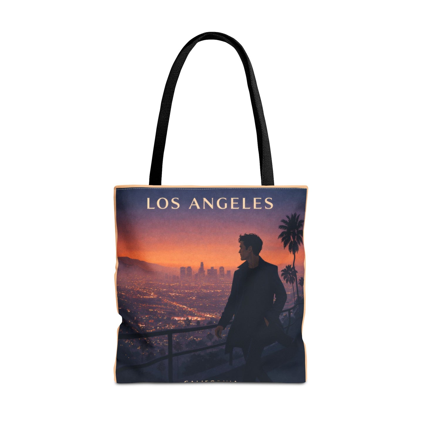Los Angeles Sunset Tote Bag — California Cityscape AOP Tote