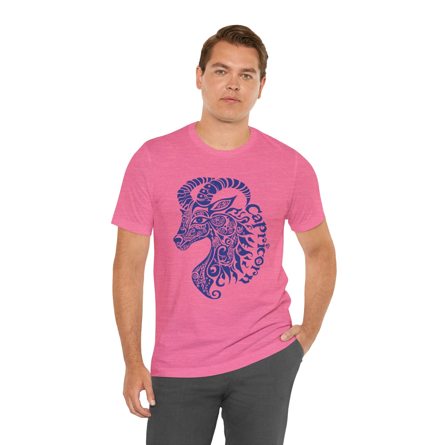 Capricorn blue graphic Unisex Jersey Short Sleeve Tee
