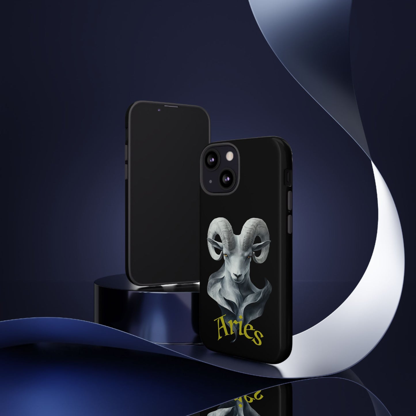 Aries Tough Phone Cases, Artistic Zodiac Phone Cases, premium-quality cases for iPhone, Samsung Galaxy, and Google Pixel devices