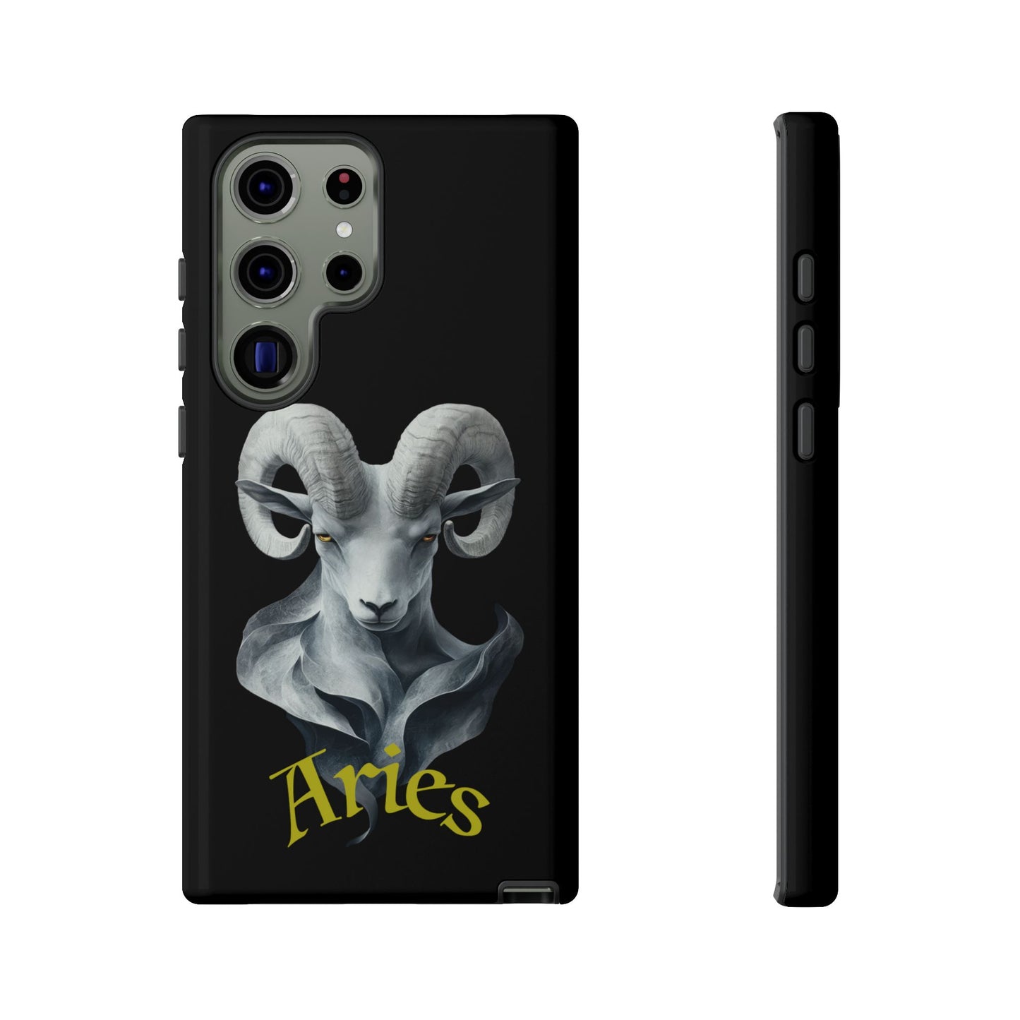 Aries Tough Phone Cases, Artistic Zodiac Phone Cases, premium-quality cases for iPhone, Samsung Galaxy, and Google Pixel devices