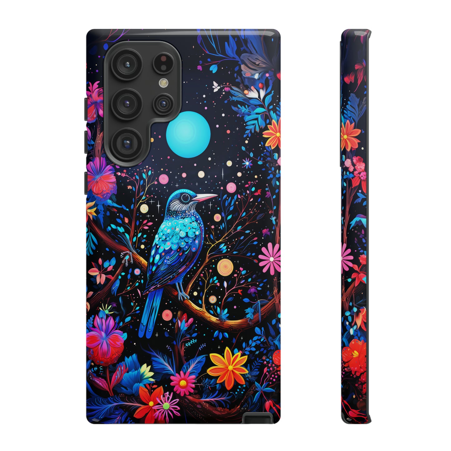 Blue bird at night Tough Cases