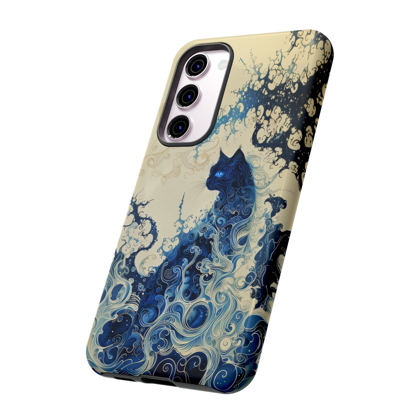 Black cat in smokeTough Cases