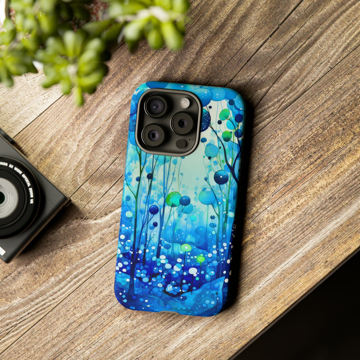 Blue fantasy forest Tough Cases