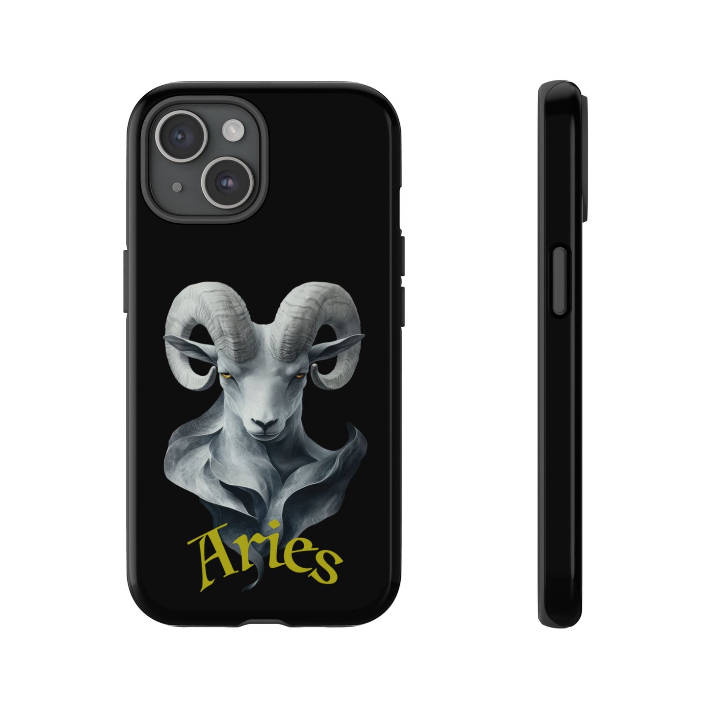 Aries Tough Phone Cases, Artistic Zodiac Phone Cases, premium-quality cases for iPhone, Samsung Galaxy, and Google Pixel devices