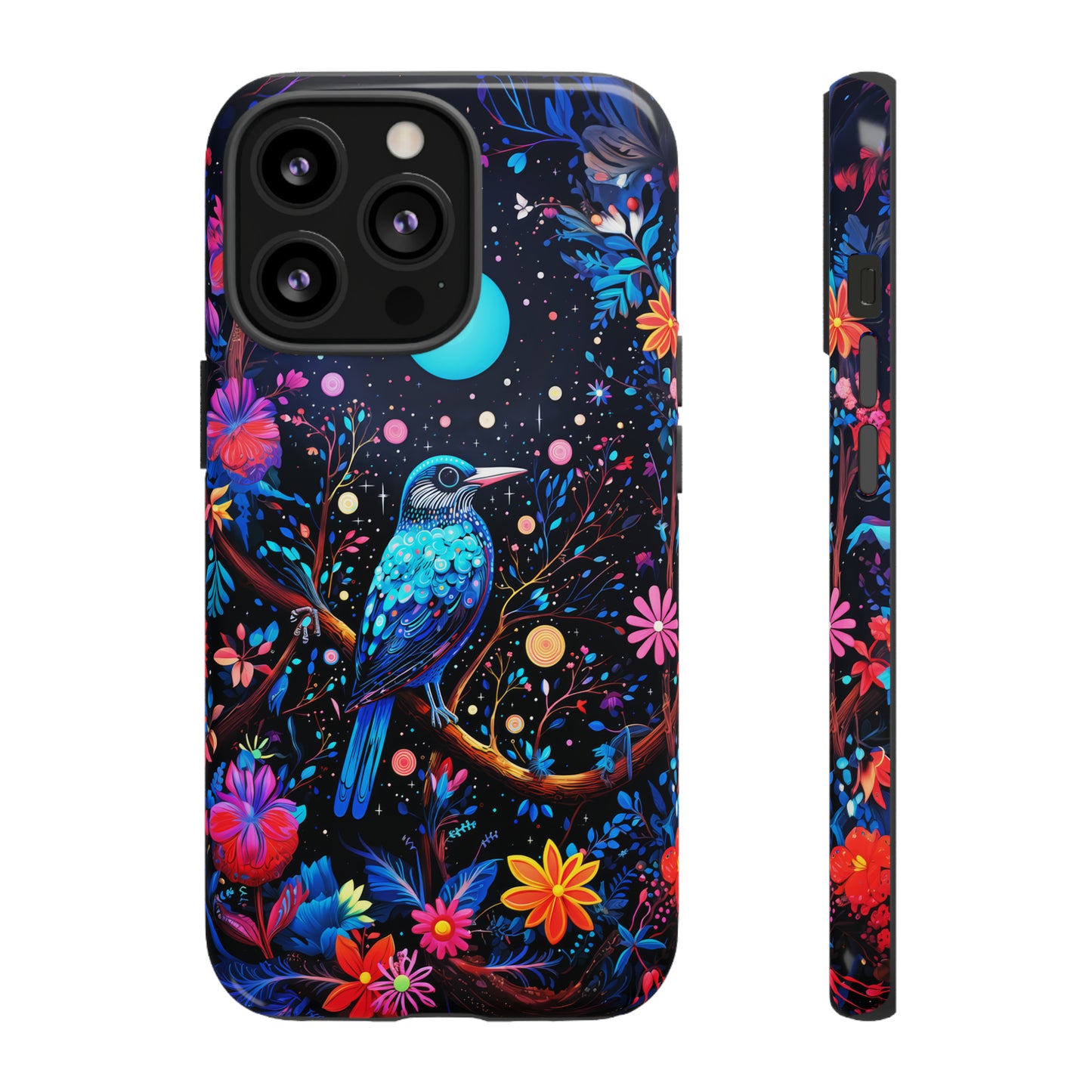 Blue bird at night Tough Cases