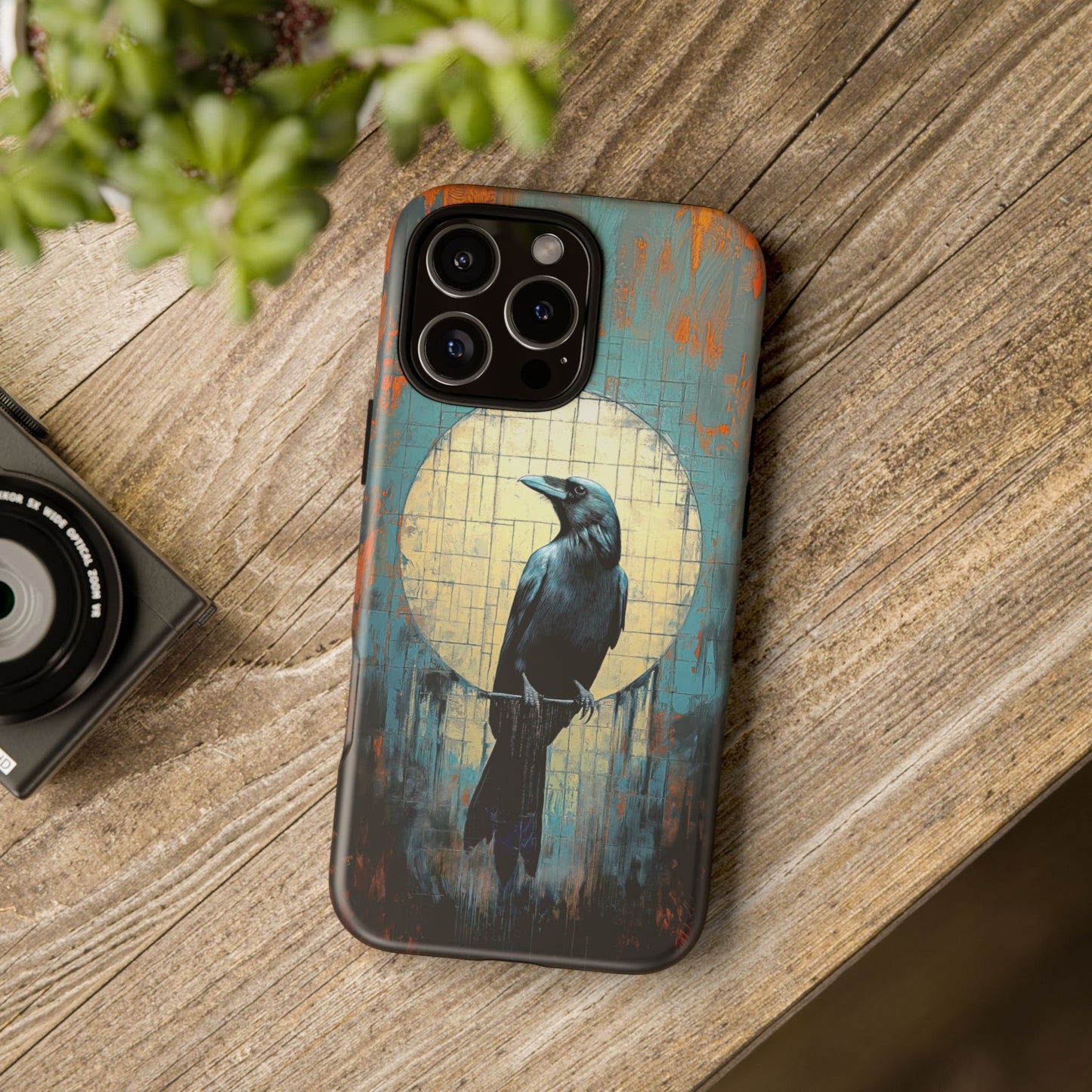 Mystical Raven Phone Case - Tough Protection with Artistic Design