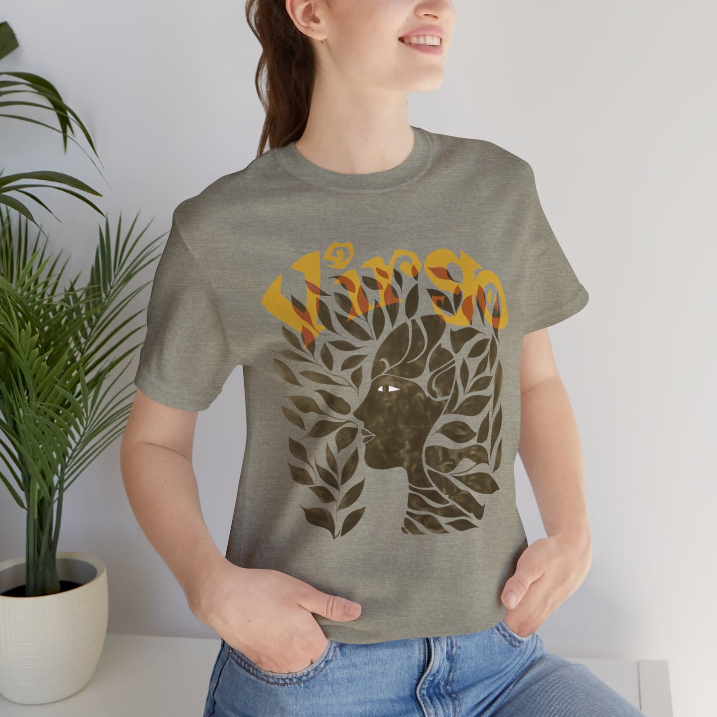 Virgo bronze graphic Unisex Jersey Short Sleeve Tee