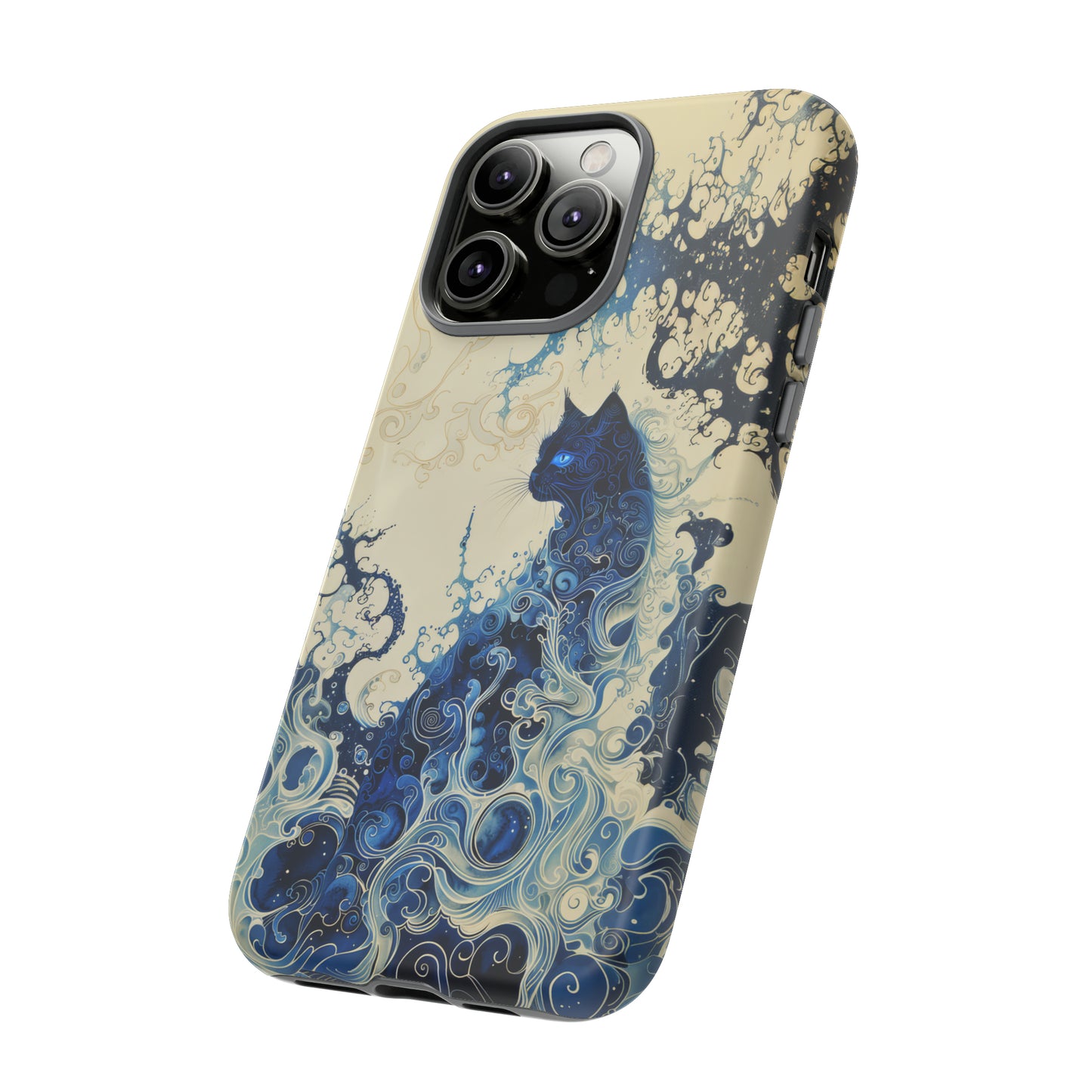 Black cat in smokeTough Cases