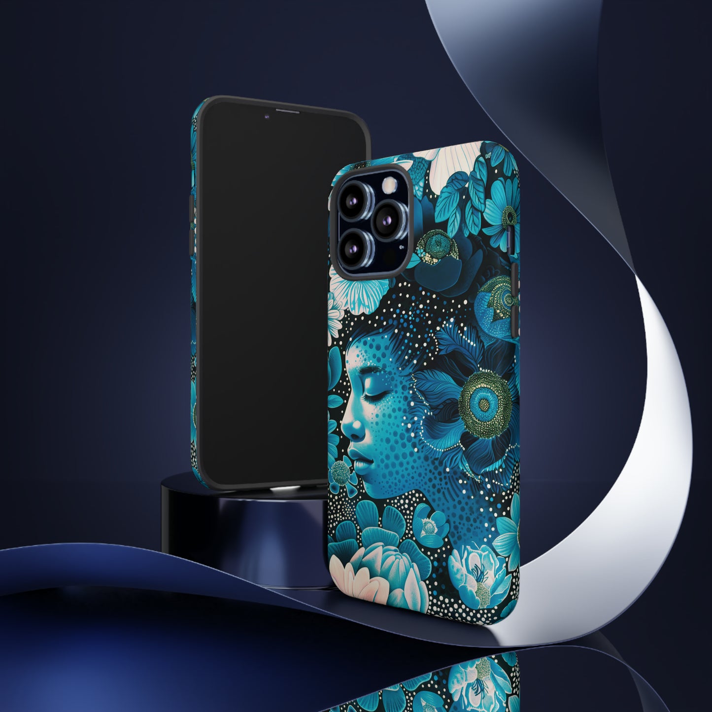 Girl in blue Tough Cases