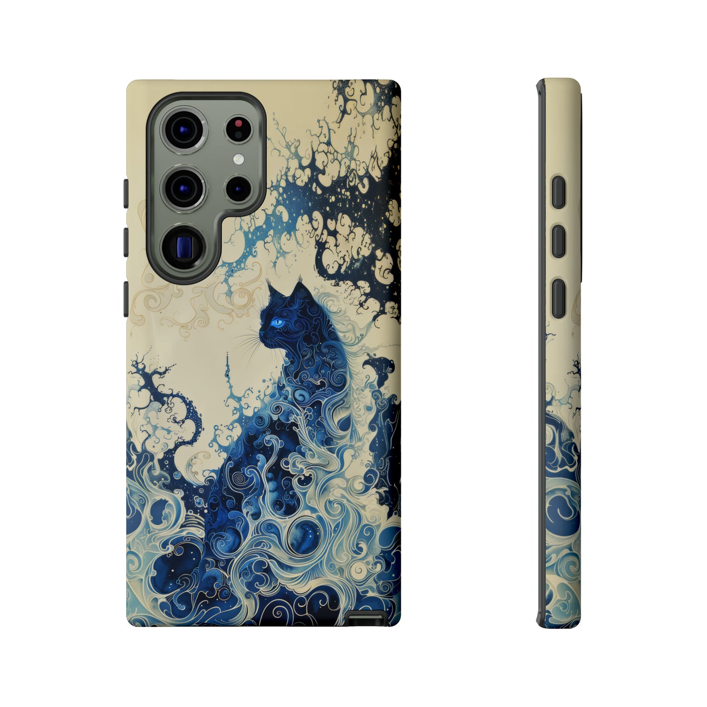 Black cat in smokeTough Cases