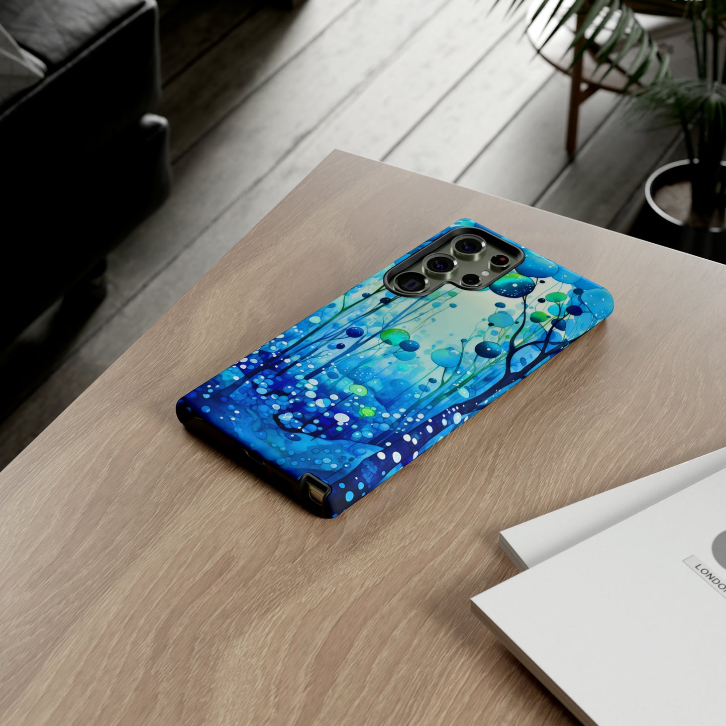 Blue fantasy forest Tough Cases