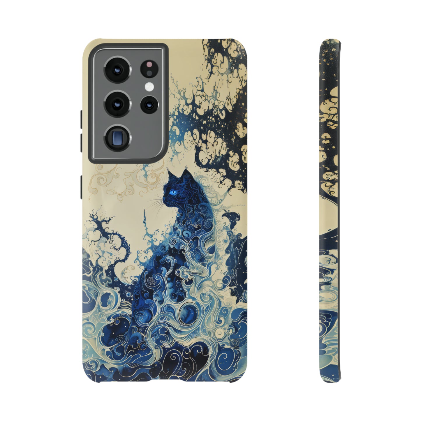 Black cat in smokeTough Cases