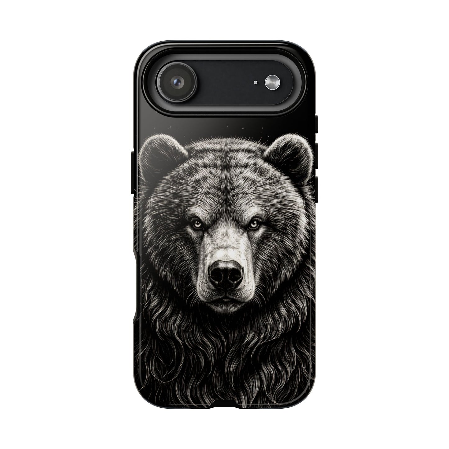 Sketch of a Bear Face Tough Phone Case – Rugged Wild Bear Phone Cover