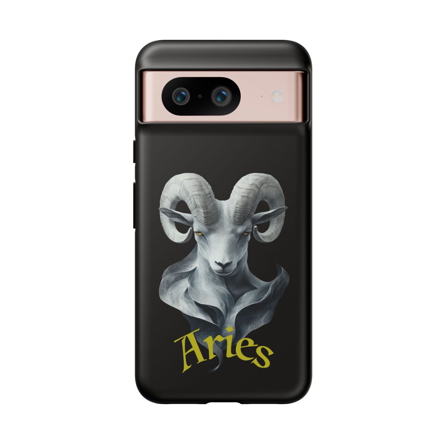 Aries Tough Phone Cases, Artistic Zodiac Phone Cases, premium-quality cases for iPhone, Samsung Galaxy, and Google Pixel devices