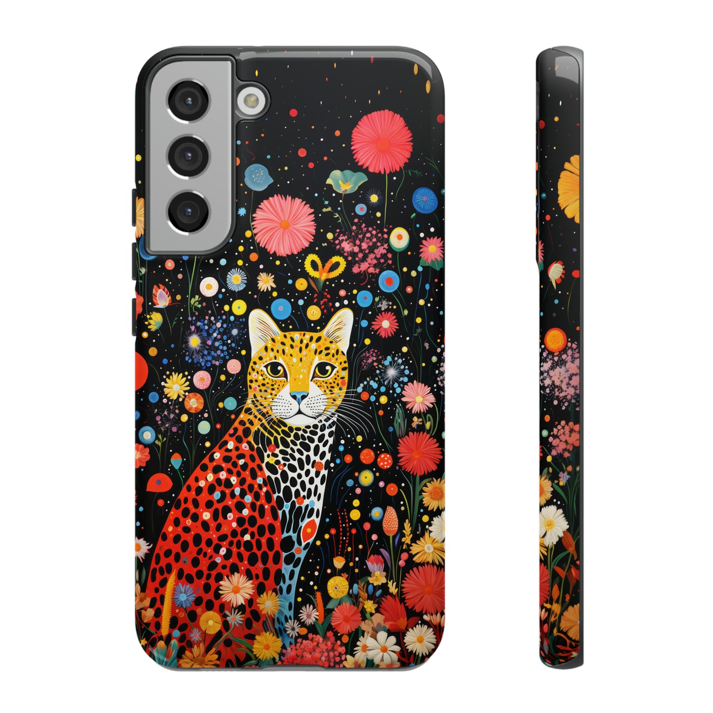 Cheetah in night flowers Tough Cases