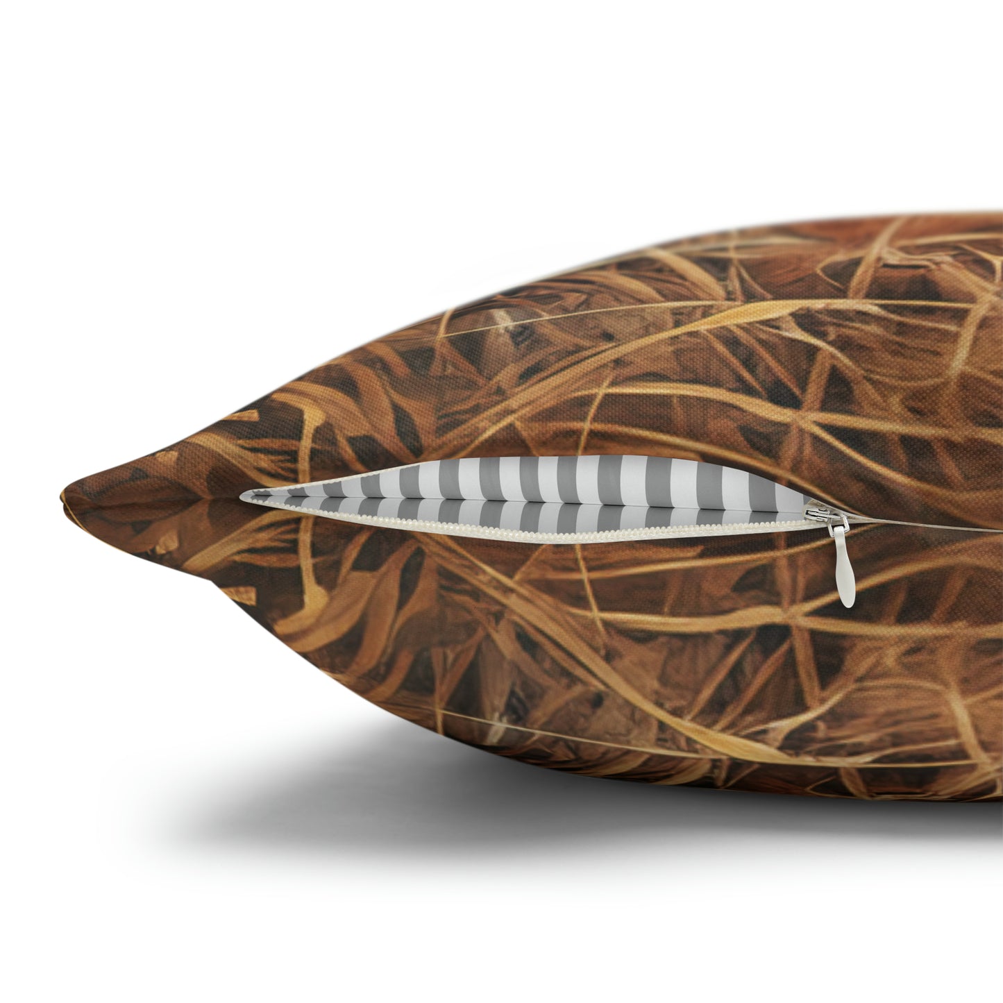 Square Pillow Case 18" x 18", CASE ONLY, no pillow form, original Art ,Colorful, A Mother Tiger and Her Cub in the African Scrub Grass