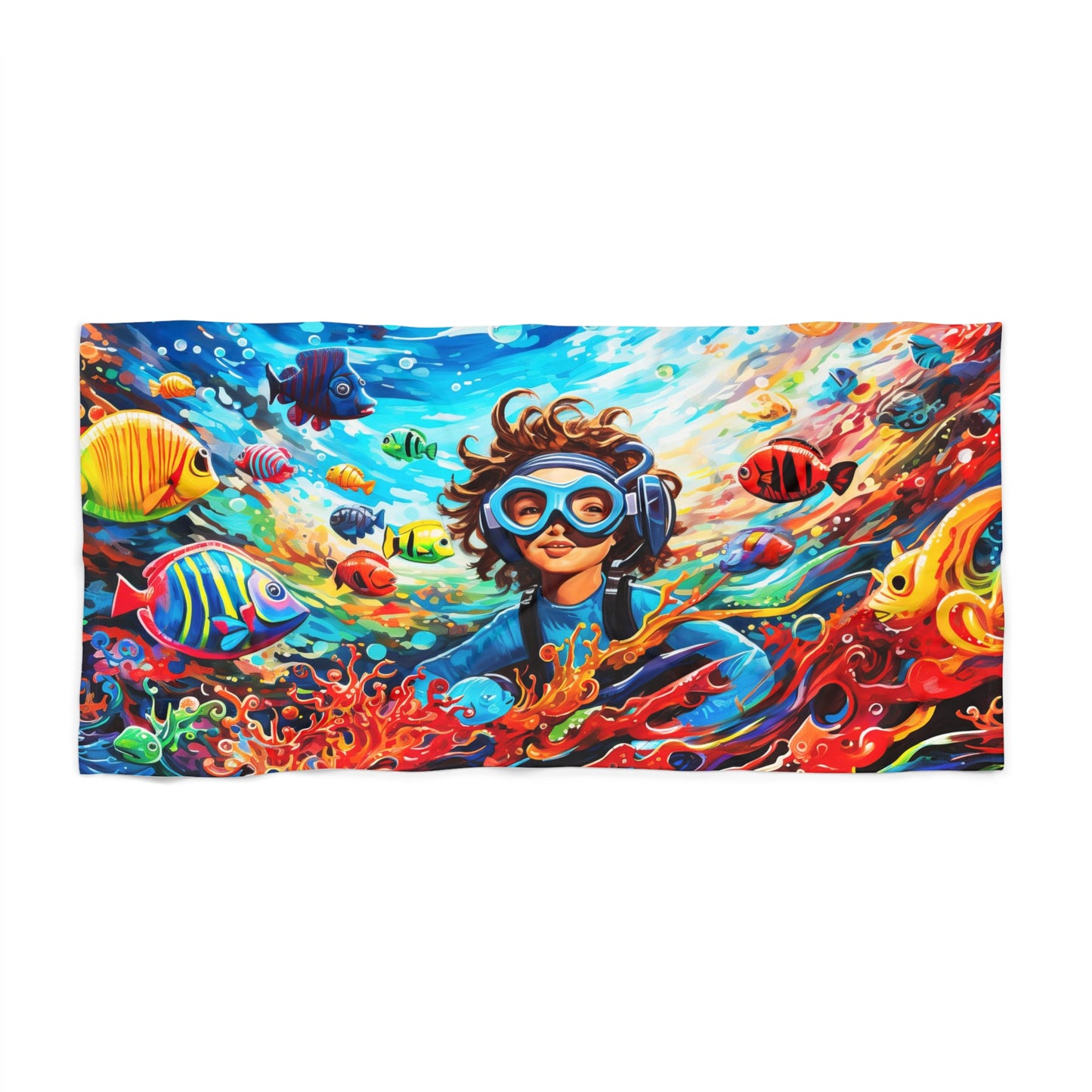 Blue Goggles Beach Towel