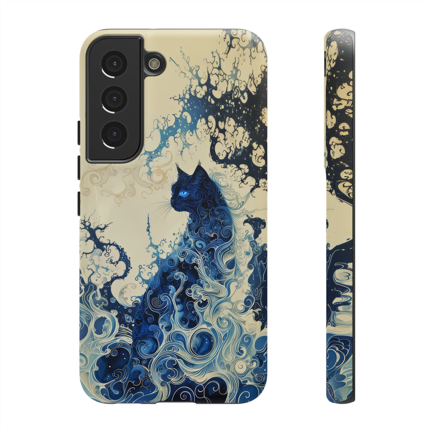 Black cat in smokeTough Cases