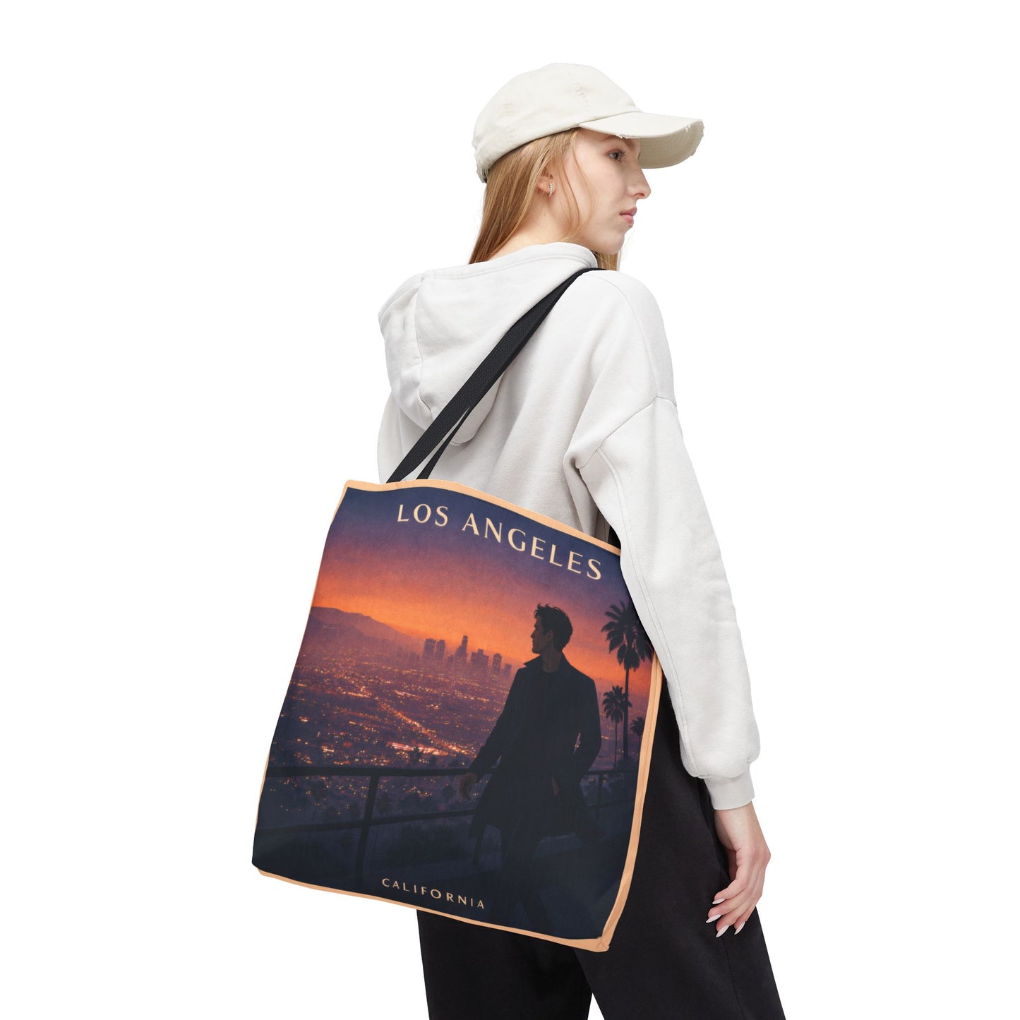 Los Angeles Sunset Tote Bag — California Cityscape AOP Tote