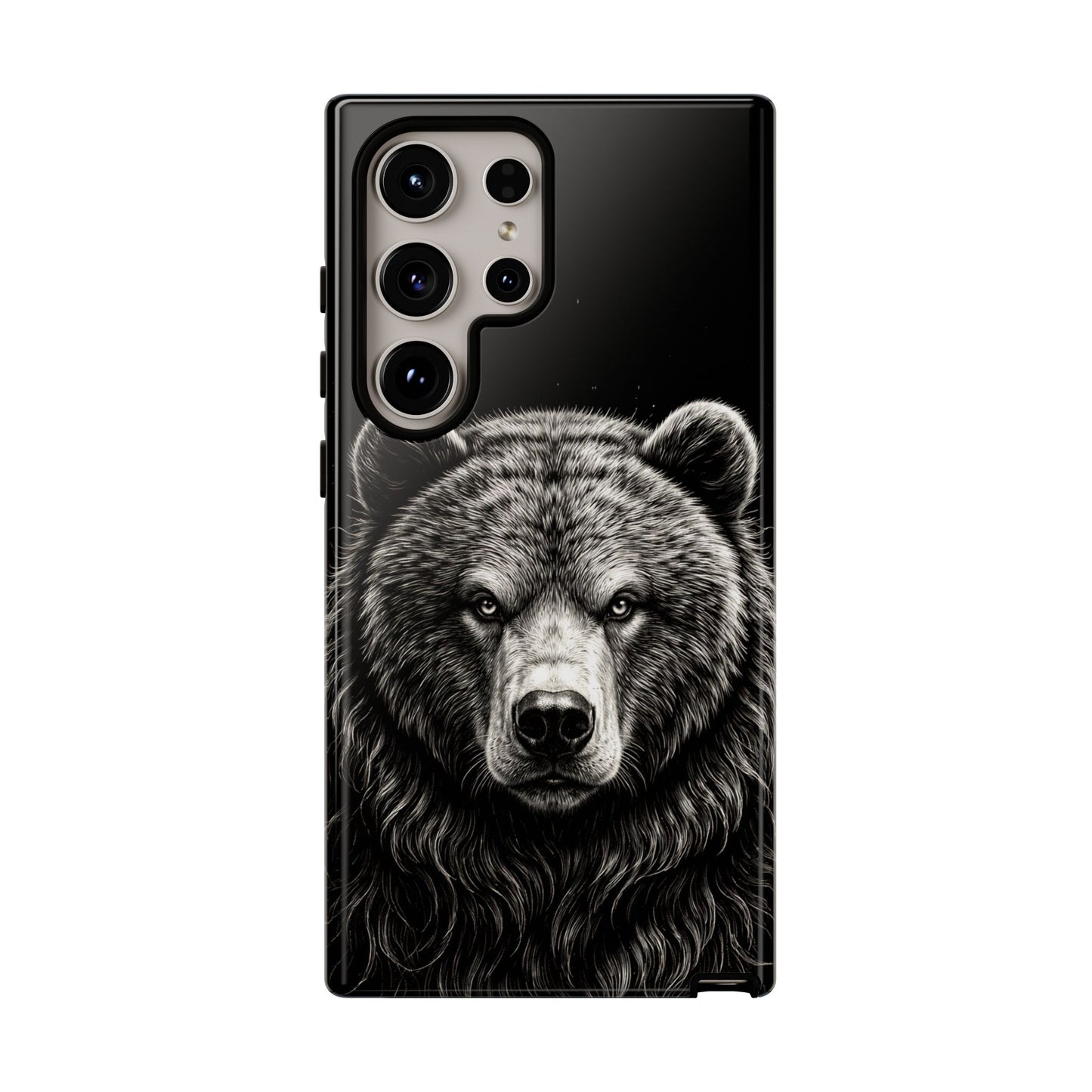Sketch of a Bear Face Tough Phone Case – Rugged Wild Bear Phone Cover