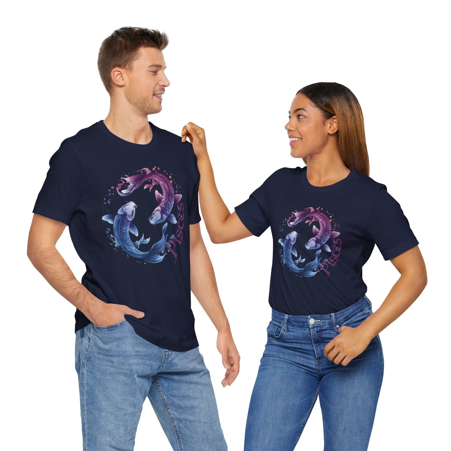Pisces Artistic Zodiac Unisex Tee, Jersey Short Sleeve Tee, Your Perfect Everyday Favorite