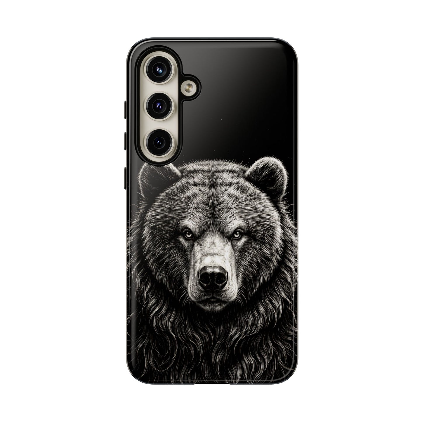 Sketch of a Bear Face Tough Phone Case – Rugged Wild Bear Phone Cover