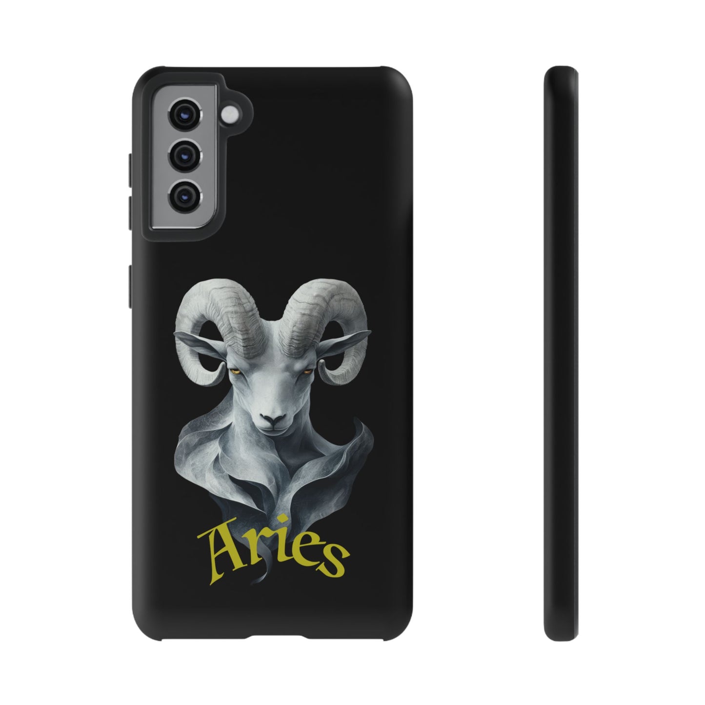 Aries Tough Phone Cases, Artistic Zodiac Phone Cases, premium-quality cases for iPhone, Samsung Galaxy, and Google Pixel devices