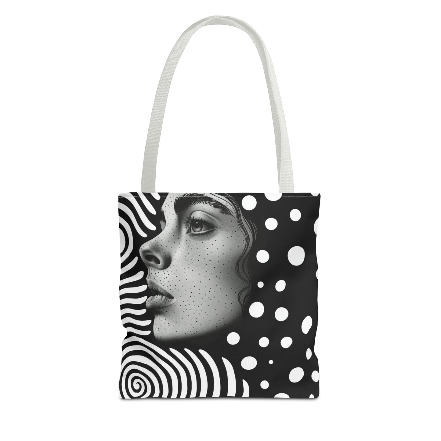 Black & white swirl Tote Bag in 3 sizes