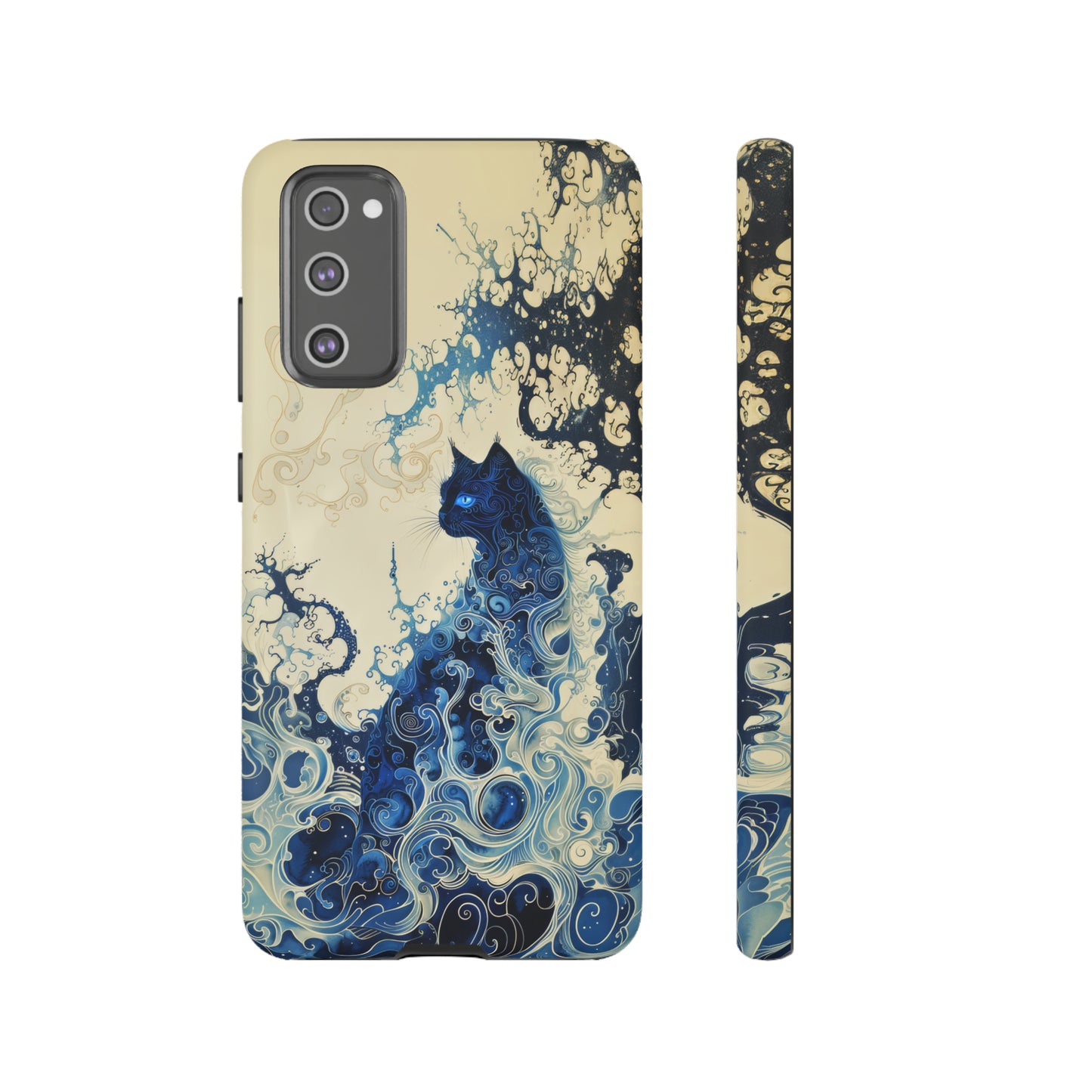 Black cat in smokeTough Cases