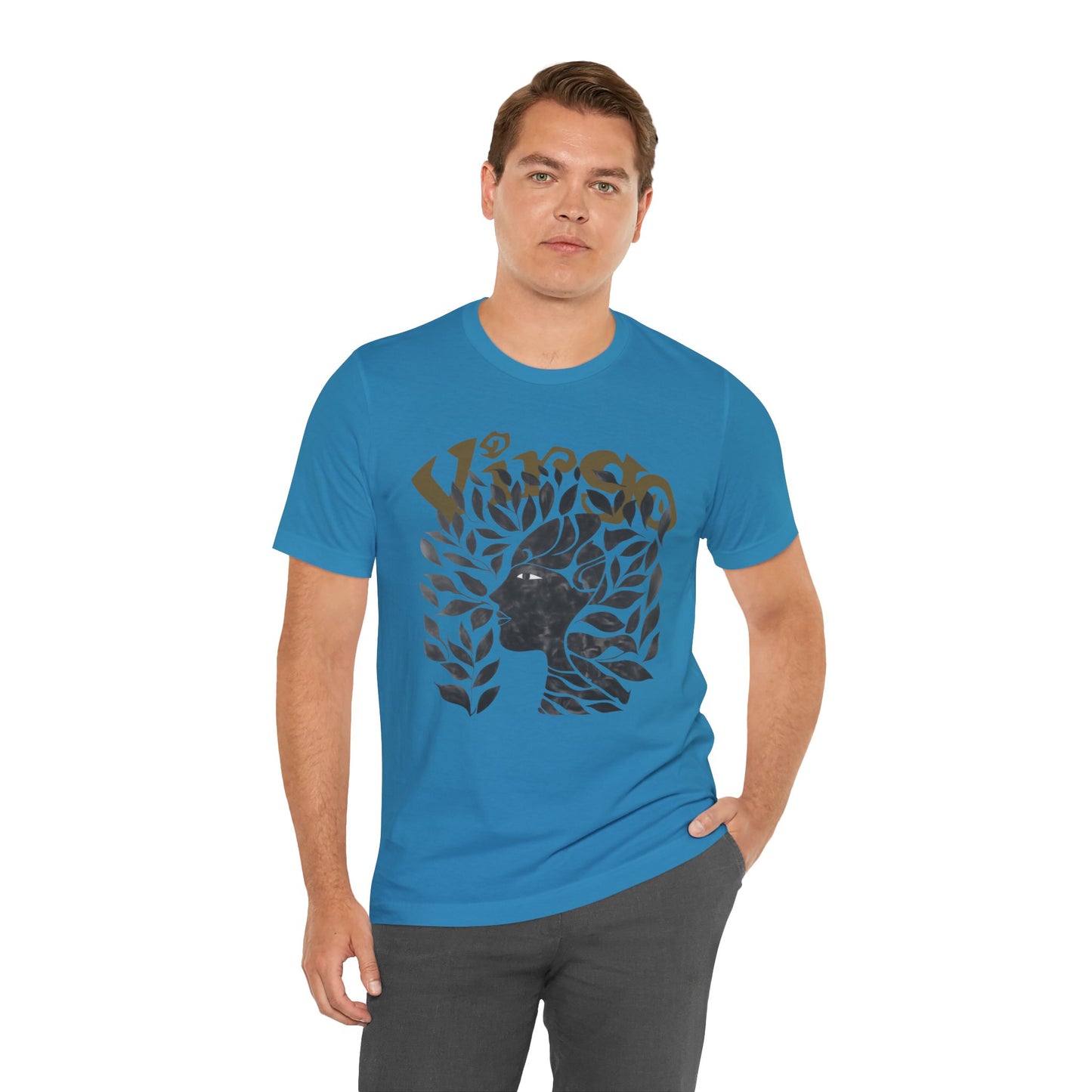 Virgo Black graphic Unisex Jersey Short Sleeve Tee