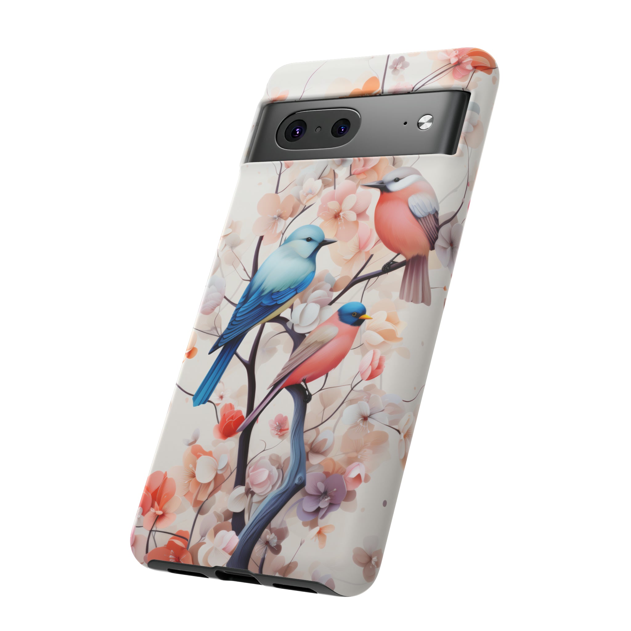 Three birds on a branch water color Tough Cases
