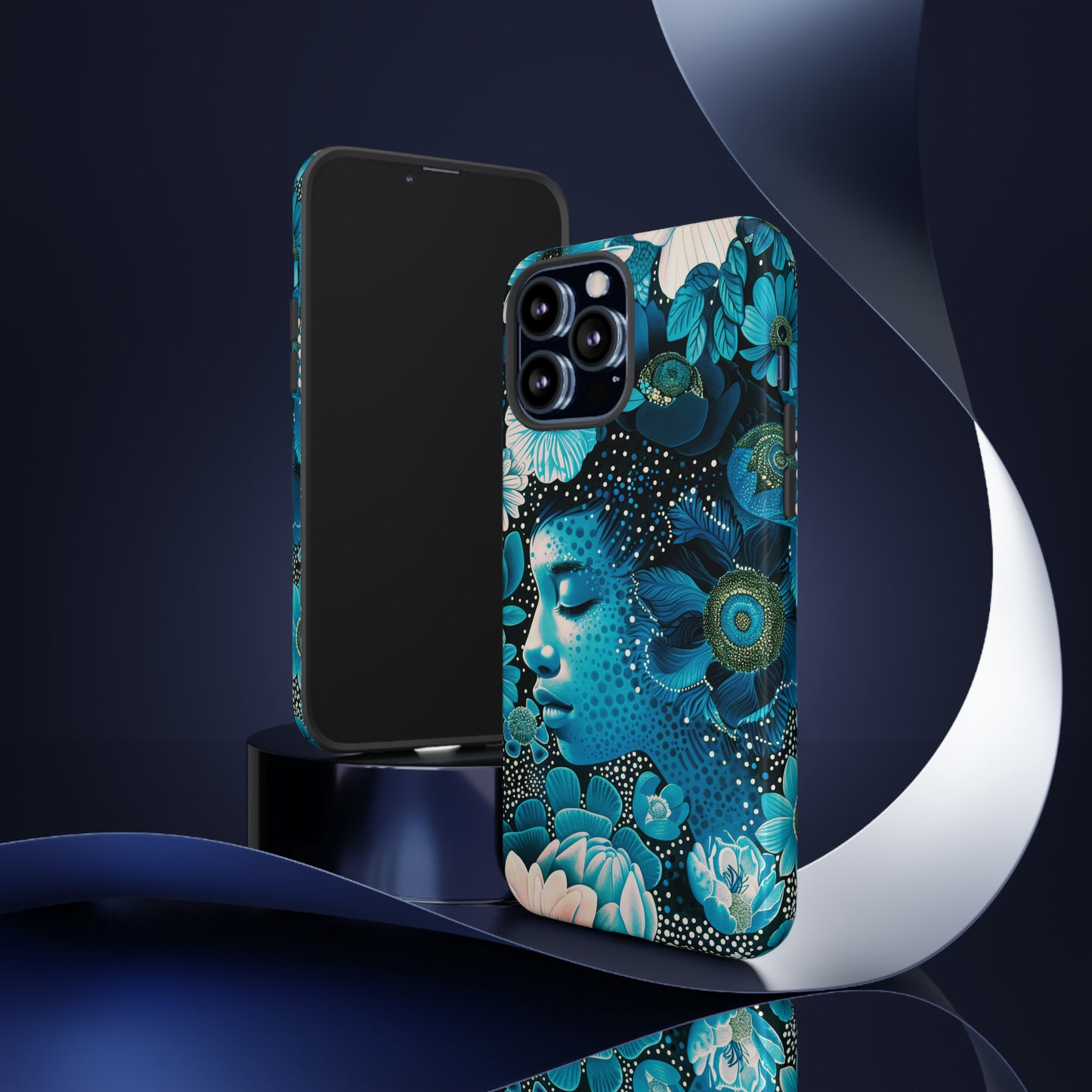 Girl in blue Tough Cases