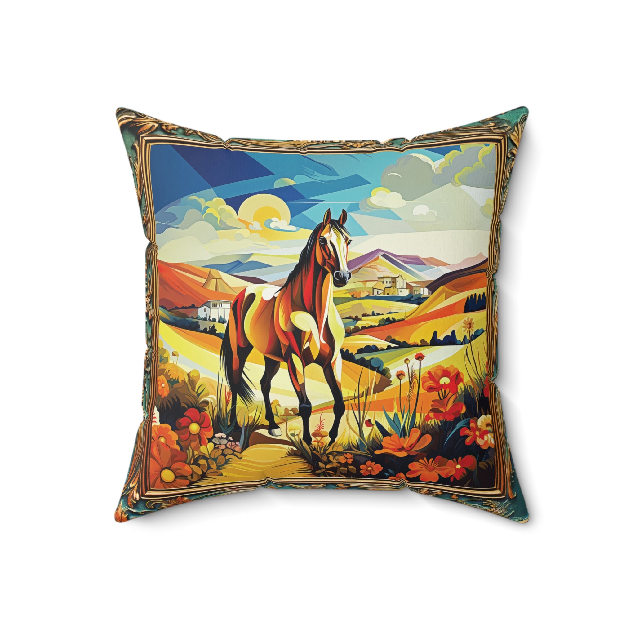 Andalusian horse Square Pillow