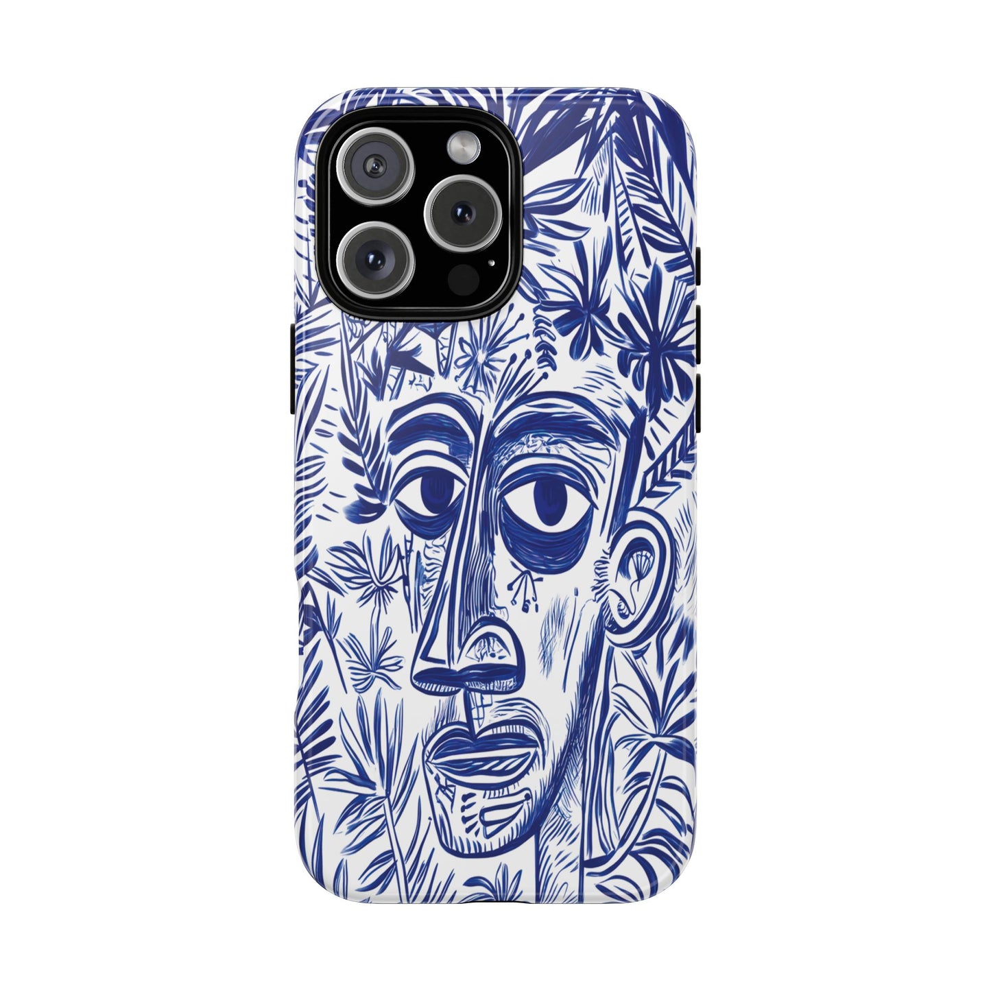 Phone Case - Abstract Nature with a Man's Face Design