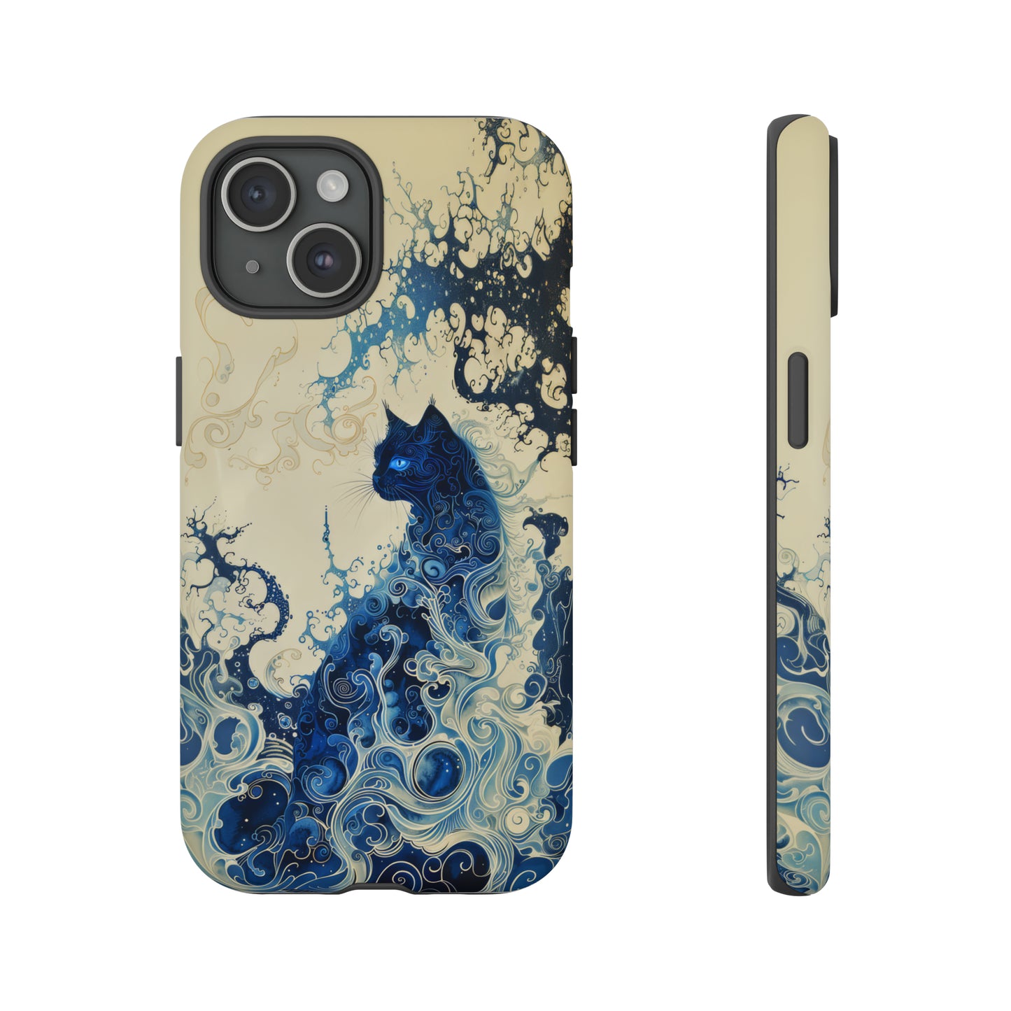 Black cat in smokeTough Cases