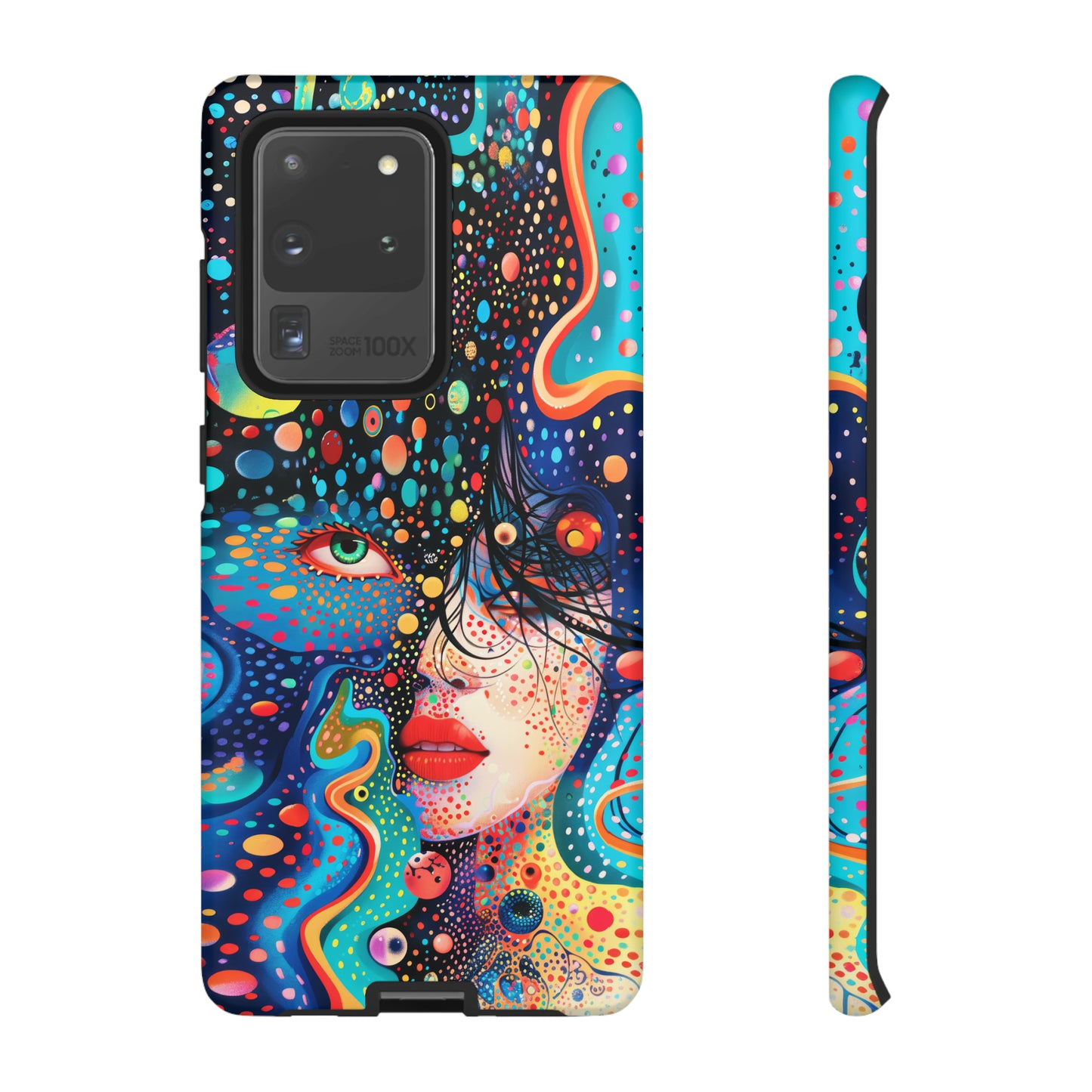 Phone Case, dream in color, Artistic design, Tough Case, Colorful whimsical flower design, iPhone 15, 14, 13, 12, 11, Samsung, Pixel