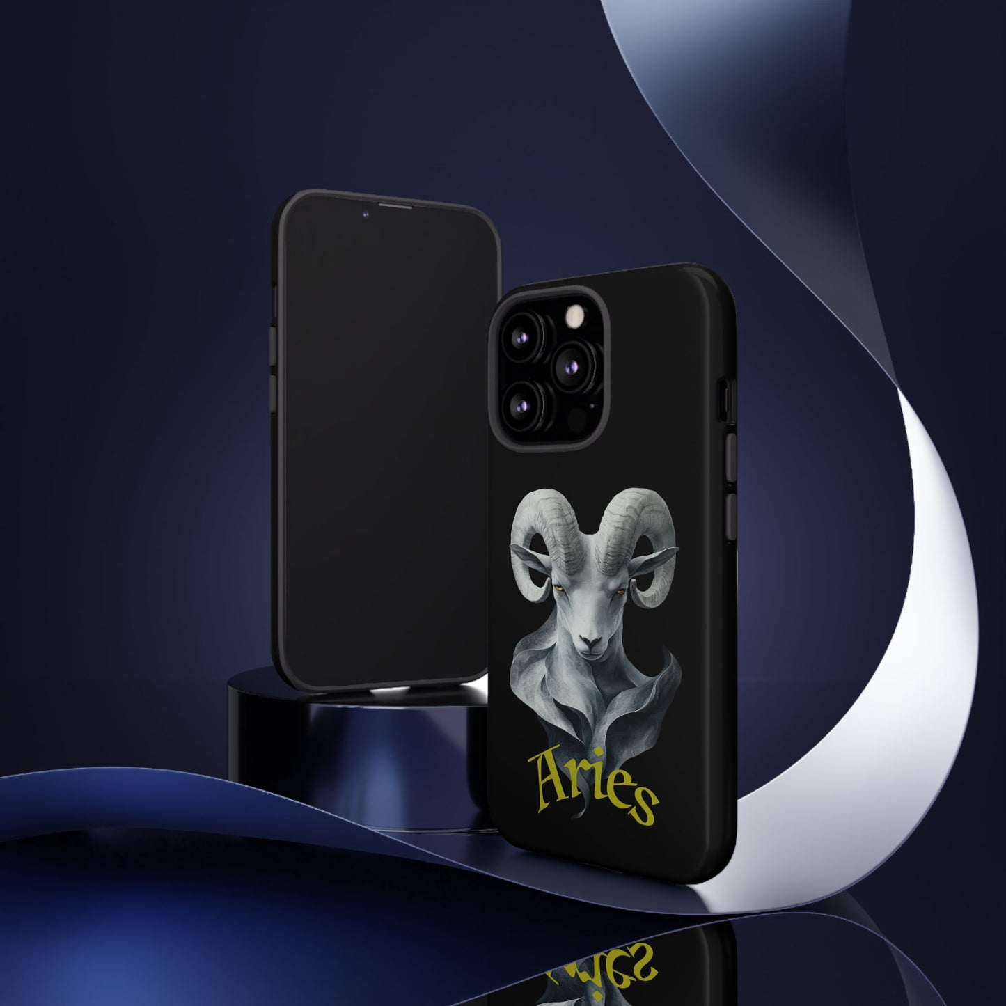 Aries Tough Phone Cases, Artistic Zodiac Phone Cases, premium-quality cases for iPhone, Samsung Galaxy, and Google Pixel devices