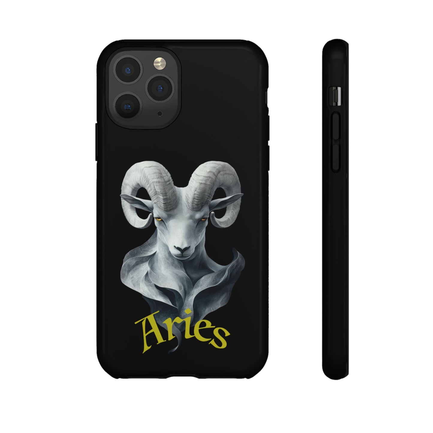 Aries Tough Phone Cases, Artistic Zodiac Phone Cases, premium-quality cases for iPhone, Samsung Galaxy, and Google Pixel devices