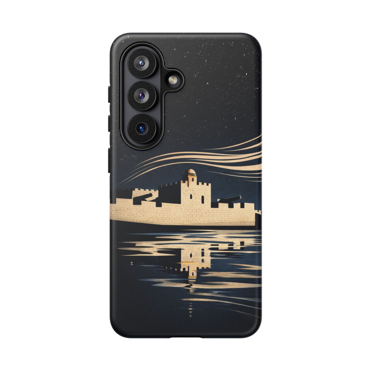 Essaouira Morocco Reflection Tough Phone Case — Night Sky in Essaouira Waterproof Design